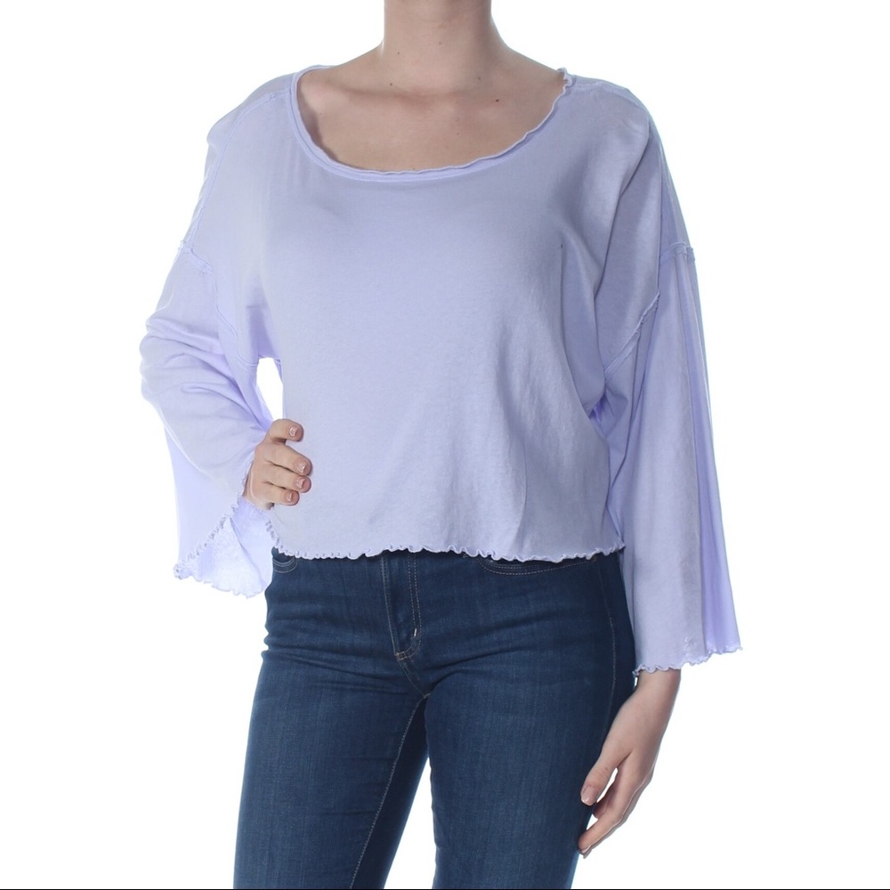 Free people lilac long sleeve top